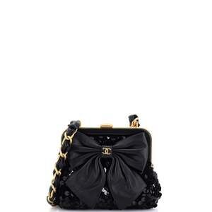 Chanel Bow Frame Clutch With Chain #254515C42B